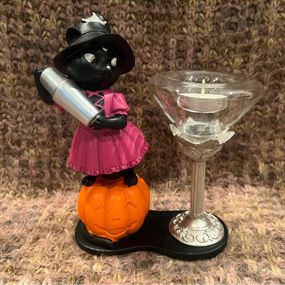 Yankee Candle Votive Tea Light Holder SOPHIA THE CAT BARTENDER martini